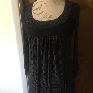 Black/gray long sleeve dress